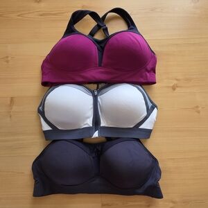 Champion Sports Bras - Purple, White, and Black 38C GUC Set Of 3